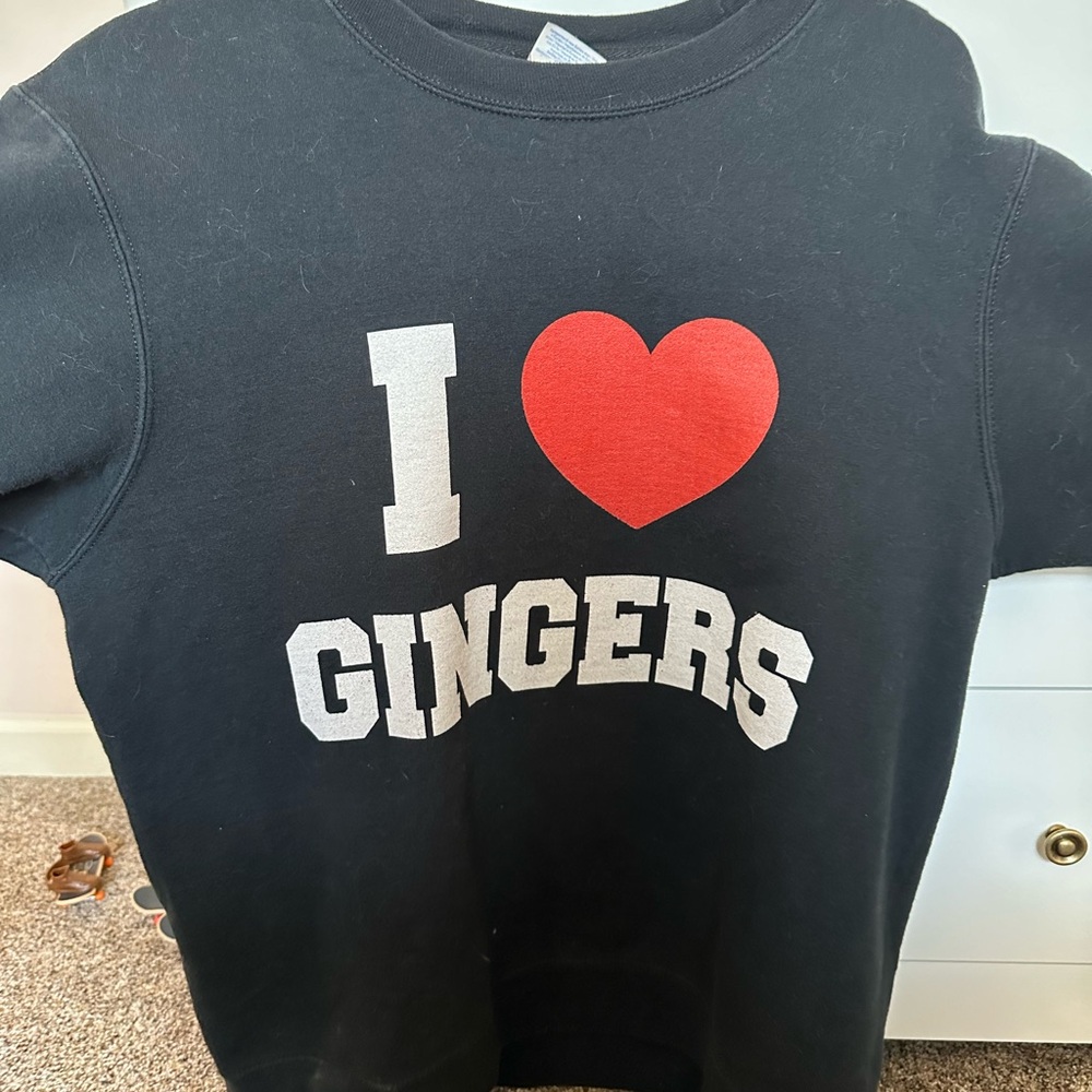 Lightly worn I ❤️ gingers crew neck